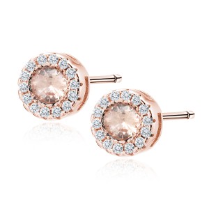 Cercei argint placati cu aur roz cu piatra roz DiAmanti Z1128ERG_MO-DIA (Argint 925‰ 1,4 g.) Cercei argint placati cu aur roz cu piatra roz DiAmanti Z1128ERG_MO-DIA (Argint 925‰ 1,4 g.)
